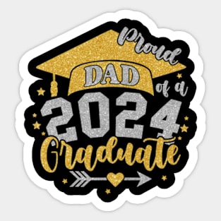 Dad Senior 2024 Proud Dad of a Class of 2024 Graduate Father Sticker